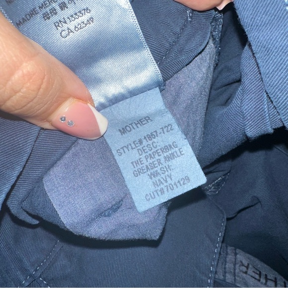 Nwot Mother THE PAPERBAG GREASER ANKLE Navy sz 27 #MJ1 - Picture 7 of 7